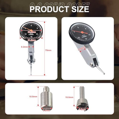 0.030" Dial Test Indicator 0.0005" GR. DIAL Reading 0-15-0