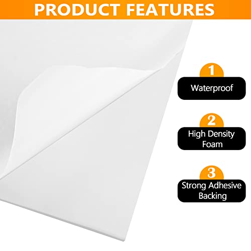Sponge Neoprene Foam Rubber Sheet with Adhesive, 12 in x 60 in x 1/16 in Multi-Function Soundproof High Density Waterproof Rubber Mat, Perfect Cosplay Easy Cut DIY Neoprene Padding Roll - White - color: White, size: 12 " x 60 " x 1/16 "