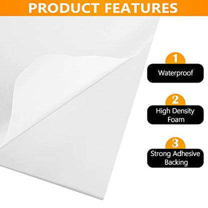 Sponge Neoprene Foam Rubber Sheet with Adhesive, 12 in x 60 in x 1/16 in Multi-Function Soundproof High Density Waterproof Rubber Mat, Perfect Cosplay Easy Cut DIY Neoprene Padding Roll - White - color: White, size: 12 " x 60 " x 1/16 "
