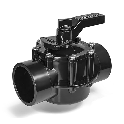 FibroPool 2-Way Pool Diverter Valve - Positive Shut-Off - 1.5 in - CPVC - size: 1.5 inches