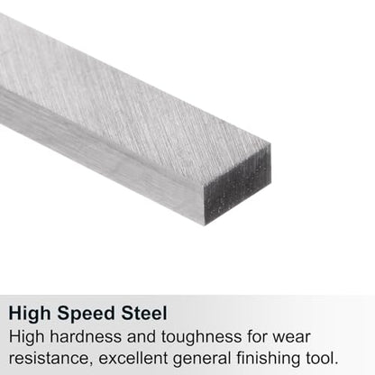uxcell Lathe Tool Bit 3mm x 6mm x 200mm, Square Lathe Turning Tool Blanks, HSS (High Speed Steel) Rectangular Fly Cutter Mill Blank - size: 3mm x 6mm x 200mm
