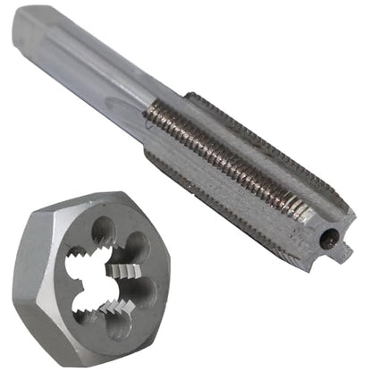 Drill America 1/2"-20 UNF Tap and Die Kit, HSS Plug Tap and Carbon Hex Die, POUT Series - size: 1/2"-20, style: Tap and Hex Die