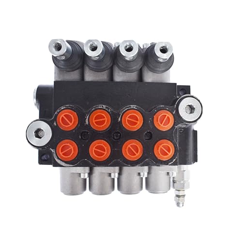 Hydraulic Valve Hydraulic Directional Control Valve Double Acting Control Valve 11GPM 3625PSI SAE Ports - size: 4 Spool+11 GPM, style: 3625 PSI SAE Ports