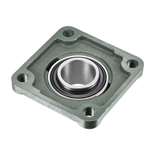 uxcell UCF209 Flange Block Bearings 45mm Bore Cast Iron Bearing Unit Set Screw Lock - size: 45mm