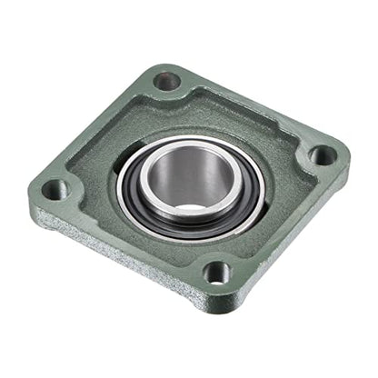 uxcell UCF209 Flange Block Bearings 45mm Bore Cast Iron Bearing Unit Set Screw Lock - size: 45mm