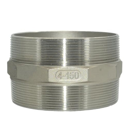 4"x4" NPT Male Threaded Hex Nipple,Stainless Steel 304 Quick Coupler Pipe Fitting (4") - size: 4 Inch