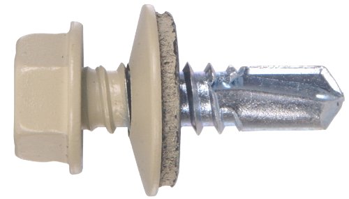 The Hillman Group 48055 14 X 7/8-Inch Beige Painted Head Lap Stitch Screw, 1-Pound, zinc