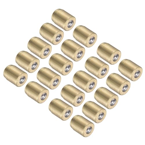 Brass Push Button Grease Oil Cup, | 5x6mm Male Thread | Brass Ball Oiler Nipple - (Applications: for Lubrication System), 20-Pieces - size: 5x6mm