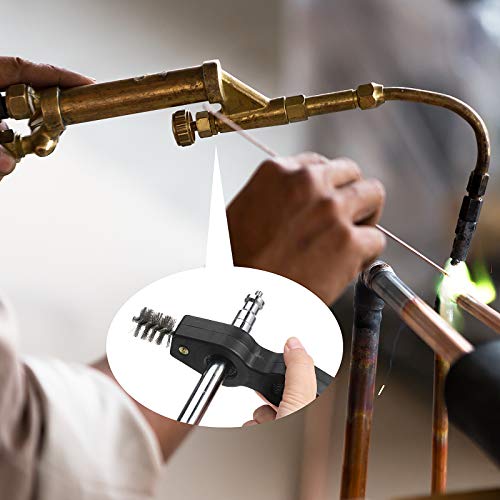4 Pieces 4 in 1 Copper Tubing Brush 1/2 in and 3/4 in Copper Pipe Cleaner and Reamer Set Inner-outer Reamer Pipe and Tube Deburring Tubing Chamfer Tool for PVC PPR Brass Aluminum Pipes