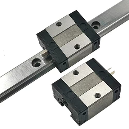 EG15 CNC Linear Rail 1PCS EGH15 7.09 inch / 180mm Length 15mm Width Square Linear Slide Guideway Rail + 2PCS EGH15 SA Carriage Bearing Slider Sliding Block Kit - size: L: 180mm / 7.09 Inch, style: EGH15SA