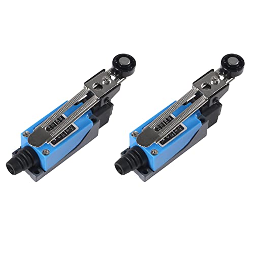 2pcs ME-8108 Limit Switch Adjustable Roller Lever Arm Momentary Limit Switch NC-NO for CNC Mill Laser Plasma 3D Printer Door Switch - color: 2pcs