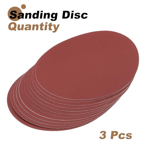 uxcell 12pcs 10-Inch PSA Sanding Discs, 600 Grits Aluminum Oxide Self Adhesive Stick Back Sandpapers, No-Hole Round Wet/Dry Sander Papers, Sand Auto Car Paint, Wood, Metal - size: 600 Grits