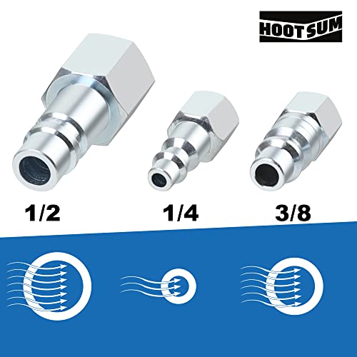 1/2’’ Air Hose Fittings Set High Flow Quick Connect Fittings
