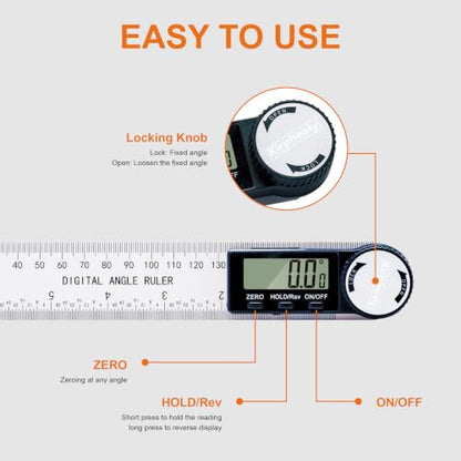Digital Angle Finder Protractor, 7inch 200mm Measuring Tool