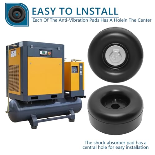 Heavy Duty Rubber Anti Vibration Feet for Generators, Pressure Washers, Air Compressors and Pumps Rubber Foot Pads,1 X 2.5 in,with Screw Kits, 4-Pack