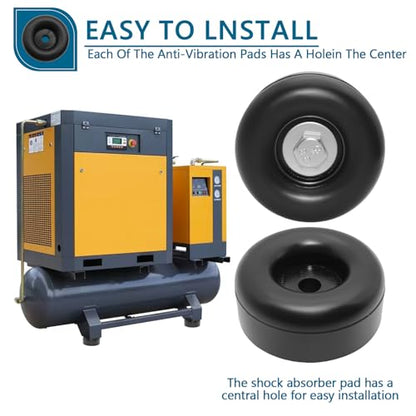 Heavy Duty Rubber Anti Vibration Feet for Generators, Pressure Washers, Air Compressors and Pumps Rubber Foot Pads,1 X 2.5 in,with Screw Kits, 4-Pack