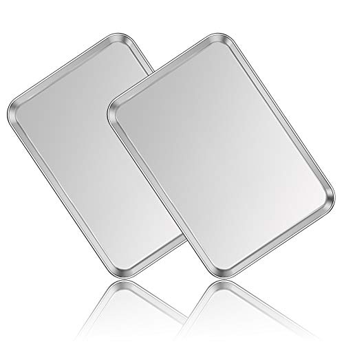 Stainless Steel Baking Sheet Pan Set of 2, Cookie Sheets 20 x 14 x 1.3 Inch - size: 20 inch