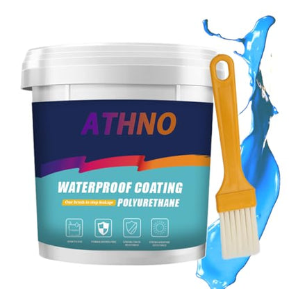 Polyurethane Waterproof Coating KIt,35.2OZ,Kaida Paint,Waterproof Sealant,Polyurethane Coating for Roofs,Walls,Garden,Gutter,Concrete Cracks Holes Leak Repair (1000g,Blue) - color: Blue