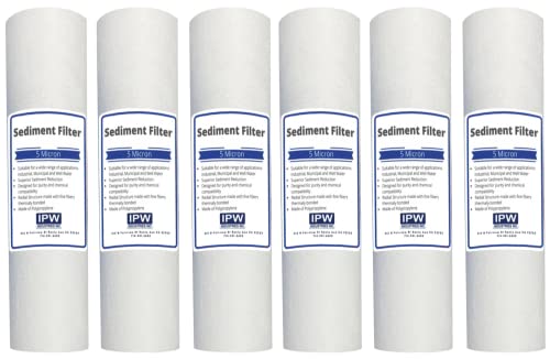 Replacement for Watts Polypropylene Sediment Filter, 6-Pack, VIH34APC