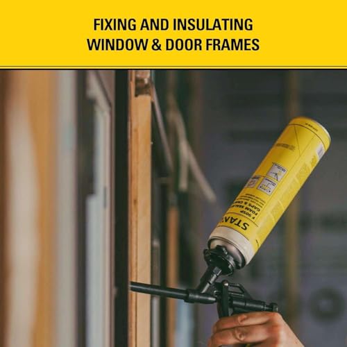 Stanley F905P Gaps & Cracks Pro Foam Sealant (1x24 Oz.) – High Yield Expanding Polyurethane Spray Foam Insulation for Wide Cracks & Cavities, Waterproof, Gun Use | Gun NOT Included | 24 Oz. 1 Pack - color: Gaps & Cracks Pro Pack, size: 1 Pack