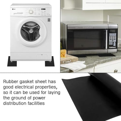 Neoprene Rubber Sheet 1/16" Thick x 16" Wide x 118" Long, Solid Rubber Sheets, Rolls & Strips for Gaskets Material, Pads, Crafts, Weather Stripping, Flooring, Black - size: 1/16" T x 16" W x 118" L