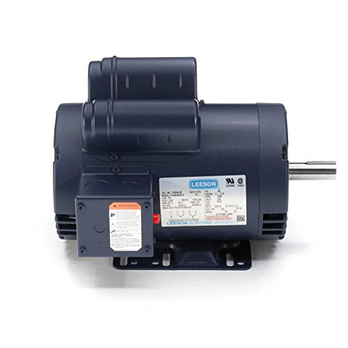 Leeson 120554.00 Compressor Duty ODP Motor, 1 Phase, 145T Frame, Rigid Mounting, 5HP, 3600 RPM, 230V Voltage, 60Hz Fequency