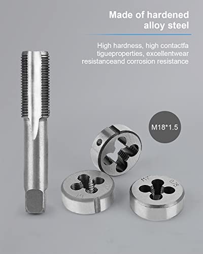 110 PCS Metric Tap and Die Set, M2-M18 Tap and Die Rethreading Kit