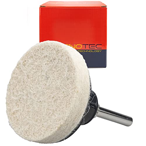 40 Pcs 2 Inch Wool Disc, Premium Compress Wool, Cleaning & Polishing, on Metal Polishing, 1 Pc Holder Include - style: Wool Disc