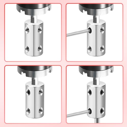 6pcs 8mm to 10mm Steel Shaft Coupling Joint Connector, Rigid Coupling Set Screw, Motor Shaft Connector for Motor Accessories - size: 8mm to 10mm