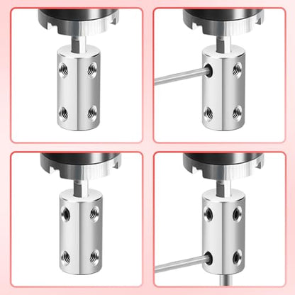 6pcs 8mm to 10mm Steel Shaft Coupling Joint Connector, Rigid Coupling Set Screw, Motor Shaft Connector for Motor Accessories - size: 8mm to 10mm