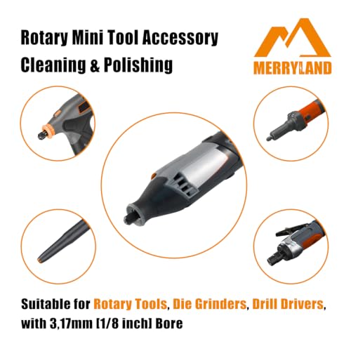 Merryland 72 Pack Wire Brush Steel Brush Cup Brush for Dremel Mini Brush - size: Cup Brush