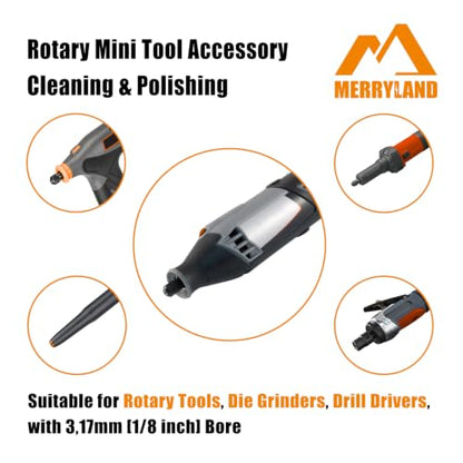 Merryland 72 Pack Wire Brush Steel Brush Cup Brush for Dremel Mini Brush - size: Cup Brush