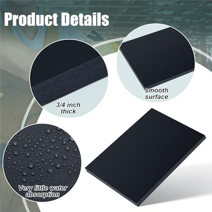 Hdpe Plastic Sheets 3/4 Thick Hard Hdpe Polyethylene Sheet, 12 x 12 Inch