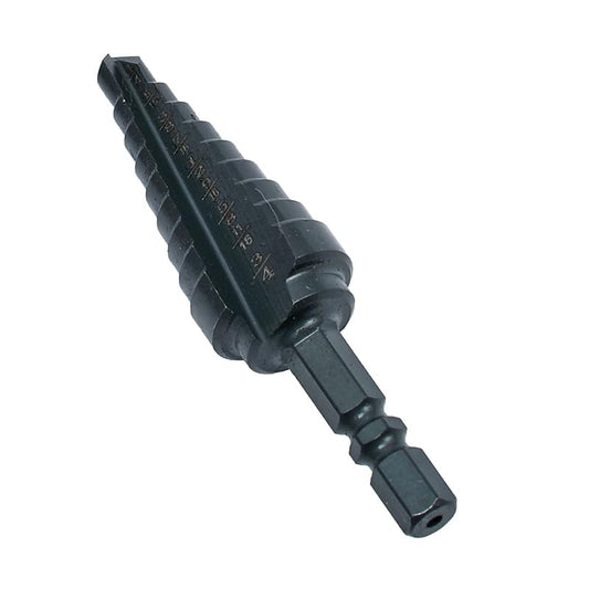 Step Drill Bit Set, M2 Step Drill Bit, 1/4" Hex Shank Faster Drilling Step Bit 1/4" to 3/4", Professional Unibit Drill Bit for Cutting Holes On Steel Sheets, Aluminum Sheets, Wood, Plastic etc.