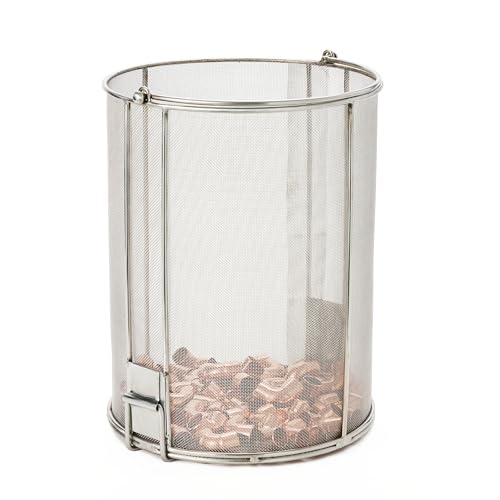 Dip N’ Drain – Stainless Steel Part Cleaning Strainer Basket for 5-Gallon Buckets (Bucket Not Included) | 1/32″ Mesh, Swing Handle, Great for Mechanics, Auto Parts, Garage, Shop & Home Cleaning - size: 5 Gal. 1/32" Mesh - No Bucket