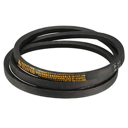 uxcell A59 Drive V-Belts 59" Inner Length 13mm Width 8mm Thick JIS Standard A-Section Rubber Drive Transmission Belt - size: 59"