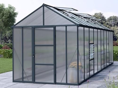 Falken Design Clear Twin Wall Polycarbonate Panel - 12" x 12" x 3/8" (8mm) - UV Resistant Lightweight, Shatterproof Roof Sheet for DIY, Greenhouses, Sheds & Outdoor Use
