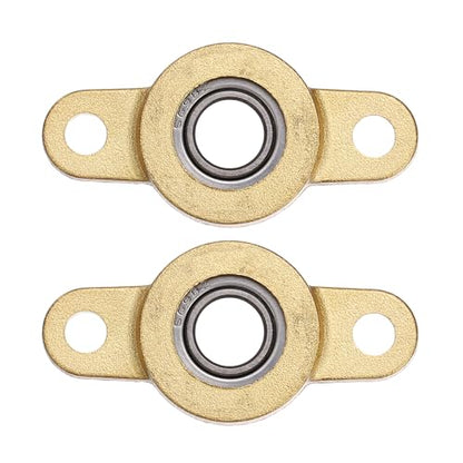 uxcell 2Pcs STF08 Pillow Block Bearings 8mm Bore, Copper Housing, ABEC 3 - size: STF08(8mm Shaft)