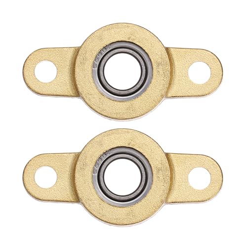 uxcell 2Pcs STF08 Pillow Block Bearings 8mm Bore, Copper Housing, ABEC 3 - size: STF08(8mm Shaft)
