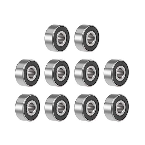 uxcell 1603-2RS Deep Groove Ball Bearings Z2 5/16 x 7/8 x 11/32inch Double Sealed Chrome Steel 10pcs - size: 5/16"x7/8"x11/32"