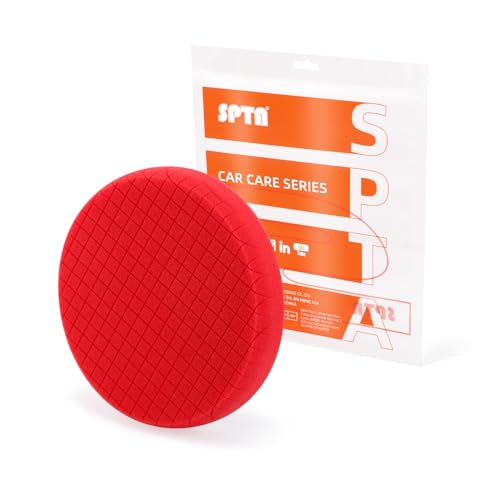 Red T10 Ultra-Fine Finishing Foam Polishing Pads, SPTA 1Pcs 5.5 Inch Face for 5 Inch 125mm Backing Plate Compound Buffing Sponge Pads for Car Buffer Polisher Compounding, Polishing and Waxing-FPTSS5R - color: 1Pc Red T10 Ultra-Fine Finishing Pad, size: 5.