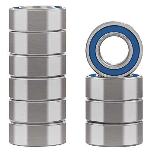 XIKE 10 Pcs MR93-2RS Bearings 3x9x4mm, Double Rubber Seals. - size: MR93-2RS 3x9x4mm