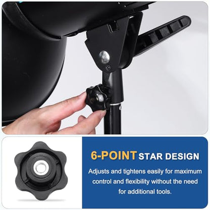 HARFINGTON 5pcs Star Knobs M8 Female Thread 48mm Head Iron Insert Black - color: Black, size: M8 x 48mm