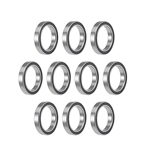 uxcell 6806-2RS Deep Groove Ball Bearings 30mm Inner Dia 42mm OD 7mm Bore Double Sealed Chrome Steel Z2 10pcs - size: 30mm x 42mm x 7mm