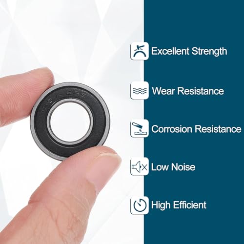 uxcell 1607-2RS Deep Groove Ball Bearing, 4pcs 7/16" x 15/16" x 5/16" Hign Carbon Chrome Steel Z2 Double Rubber Sealed Bearing (P6) - size: 1607-2RS 7/16" x 15/16" x 5/16"