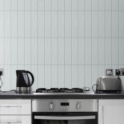 AULIGET 3" x 12" Peel and Stick Backsplash Wall Tiles, PVC Composite Stick on Tiles for Backsplash Kitchen, Bathroom, Laundry Room, Camper, Fireplace (40, Brushed Metal) - color: Brushed Metal, size: 40 Pieces, 3"x12"x0.12"