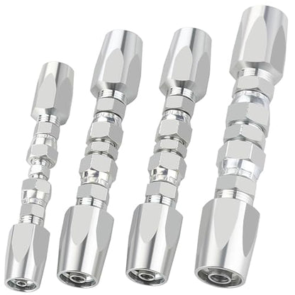 4PCS Reusable Hydraulic Hose Repair Fittings Kit, 1/2'' 3/8'' 1/4'' for Size #08#06#04 Single Wire Hydraulic Hose - size: 1/2''&3/8''&1/4''