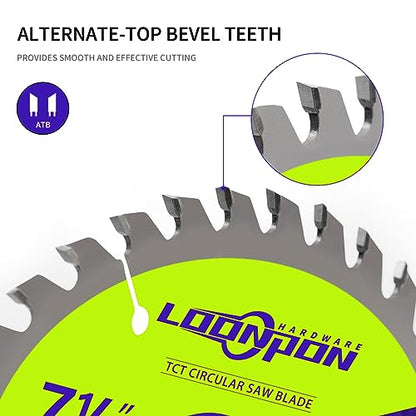 7-1/4 Inch Circular Saw Blade, Woodworking Saw Blade,5/8" Arbor,60 T - size: 7-1/4" 60T Carbide Saw Blade