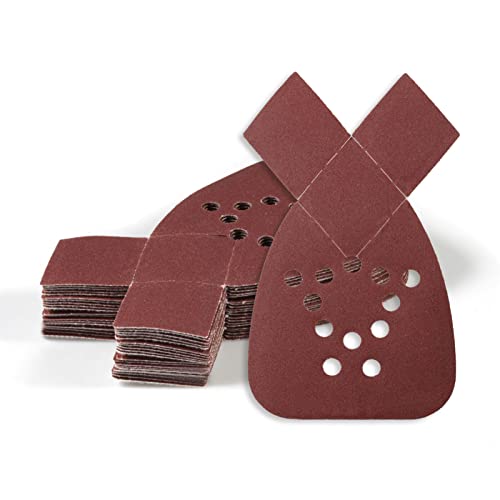 Mouse Detail Sander Sandpaper 20 Pcs, 180 Grit Hook and Loop Detail Sandpaper with 2 Replacement Tips, 12 Hole Sanding Sheets for Metal Woodworking Grinding Polishing - style: 180 Grit