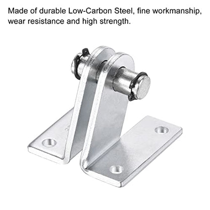 PATIKIL 75x56mm Air Cylinder Rod Clevis 2 Pack Mounting Bracket Rear Pivot Mount Pneumatic Parts, Silver - size: 70 x 56mm